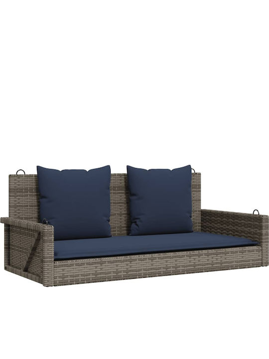 Swing Chair with Base Rattan W119xD56xH48cm Gray