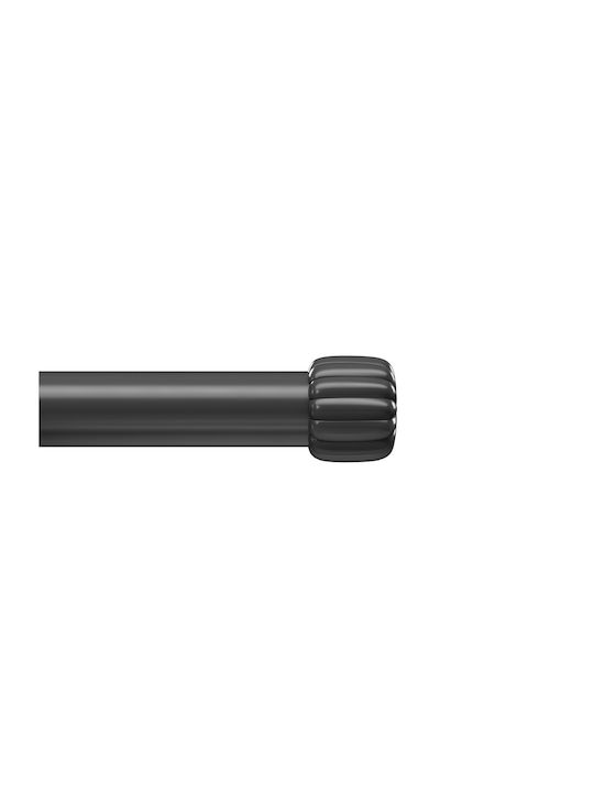 Umbra Extendable Metallic Curtain Pole Cleo Single Φ2.5mm 91-168cm Black Checkmate