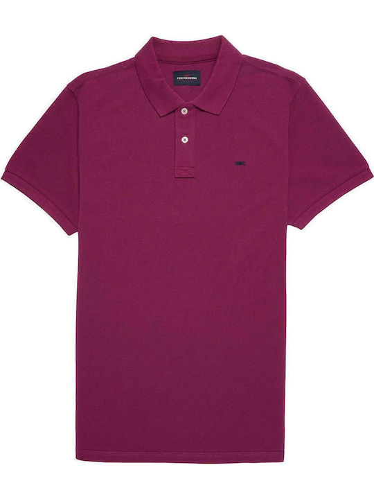 FBM007-00111 Polo Short Sleeve Blouse Magenta Purple