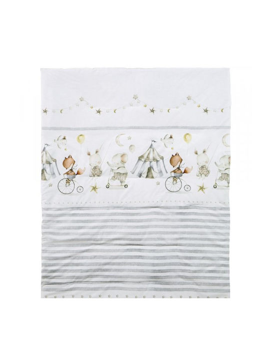 Nima Cotton Baby Quilt 100x140cm Beige, Grey