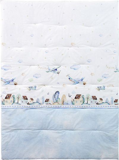 Nima Boy's World Baby Quilt Baumwolle Blue 100x140cm