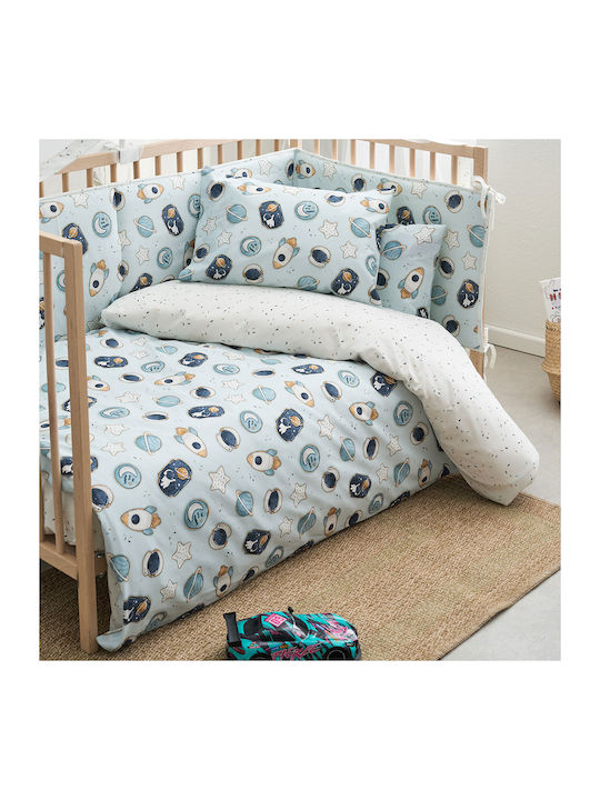 Vesta Home Cosmic Baby Quilt Cotton Light Blue 120x160cm