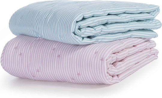 Nef-Nef Homeware Βρεφικό Κουβερλί Microfiber Aqua 80x110cm