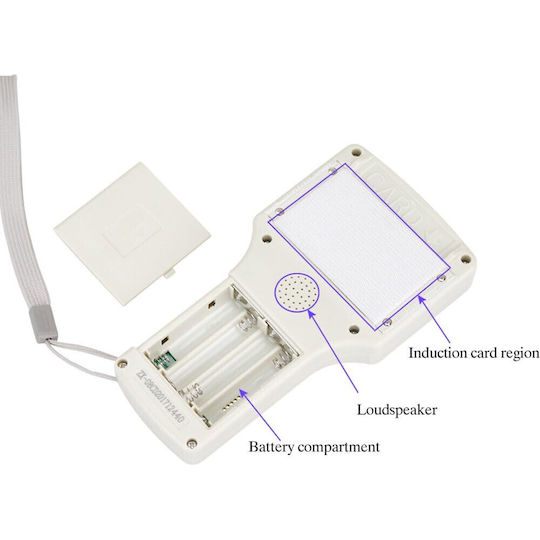 Set Copiator Rfid Nfc 5 X Carduri 5 X Etichete de Proximitate Rfid 5 X Lanțuri Chei Programabile Uid T5577 10 Frecvențe Programabile Ecran Lcd Alb