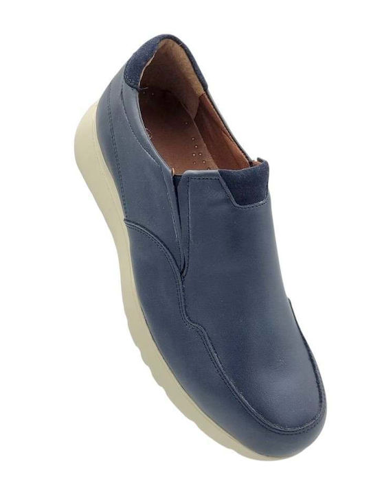 Men's Leather Moccasins Blue