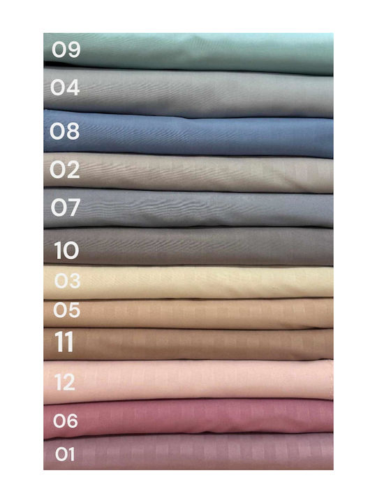 Linea Home Sheet King Size with Elastic 180x200+25cm. Soft White
