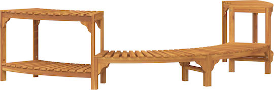 vidaXL Treaptă de piscină din lemn 252x111.5x55.5cm Maro