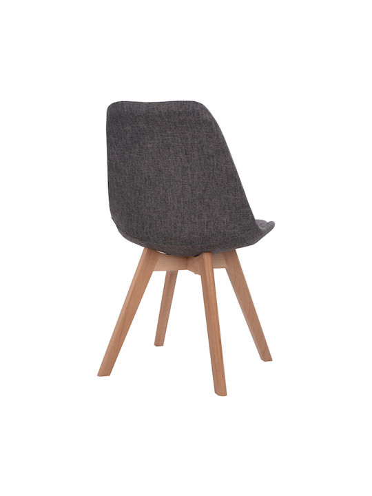 Vegas Dining Room Fabric Chair Grey Fabric 47x56.6x82cm