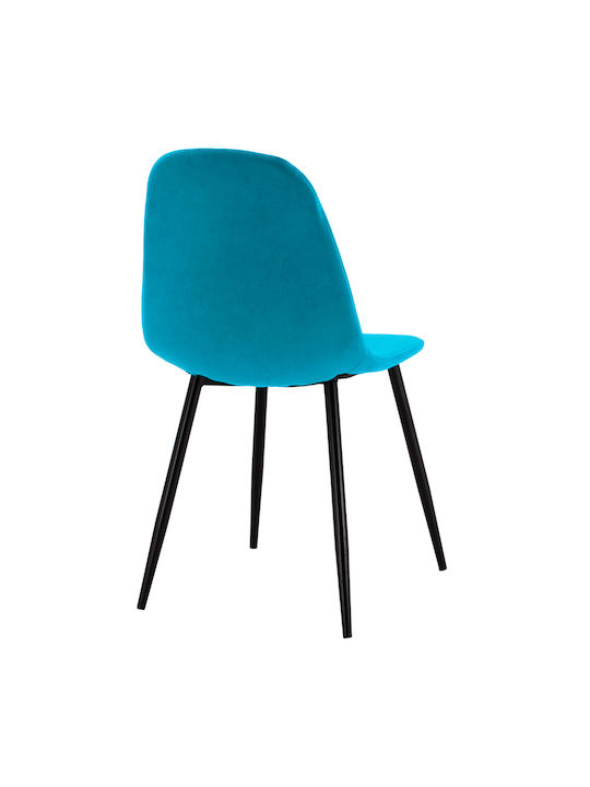 Leonardo Dining Room Velvet Chair Turquoise 45x53x85cm 4pcs