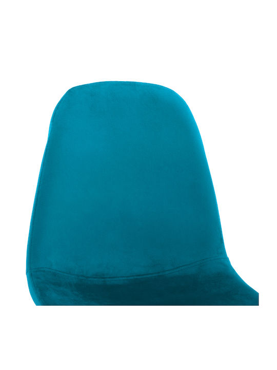 Leonardo Dining Room Velvet Chair Turquoise 45x53x85cm 4pcs