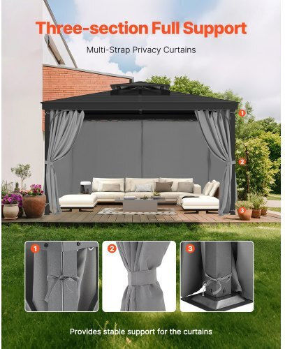 Vevor Awning Fabric Gray 3.4x2.83m