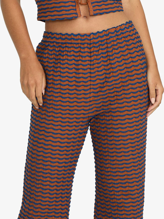 Hot Tides Women's High-waisted Fabric Trousers Flared with Elastic Sedona
