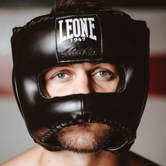 Leone 1947 Căști de box Adulți Față întreagă Din piele Negru