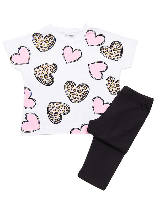 Kinder-Set mit Leggings Sommer 2Stück White Heart