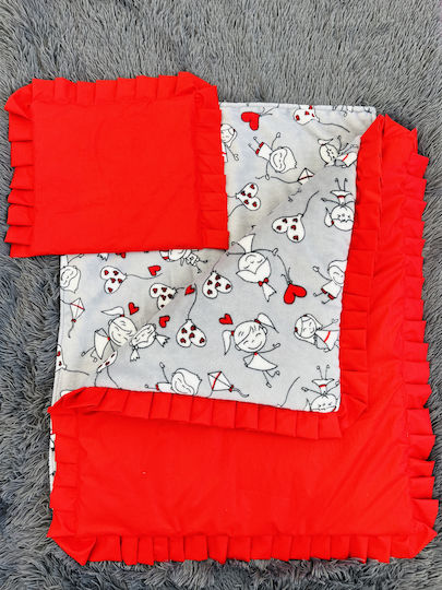 Stroller Bedding Set Stroller Red Blanket, Lightweight Bag, And Pillow