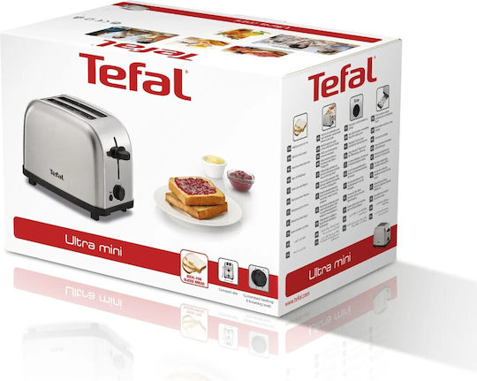 Tefal Ultra Mini Φρυγανιέρα 2 Θέσεων 700W Inox