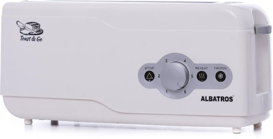 Albatros Express Toaster 2 Schlitze 750W Weiß