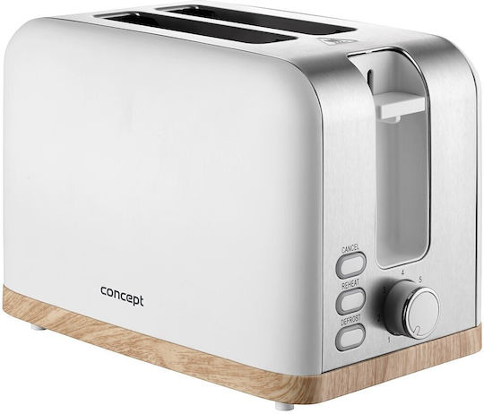 Concept Toaster 2 Schlitze 930W Weiß
