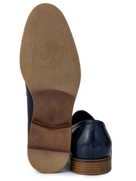 Men's Leather Moccasins Blue