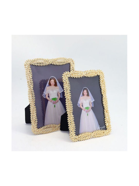 Espiel Metallic Photo Frame with Gold Frame 2 Pieces