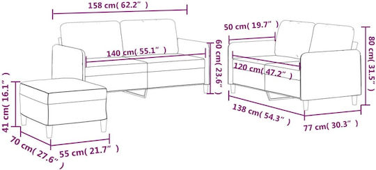 Set de Sufragerie 2 Scaune & 2 Scaune & Taburet