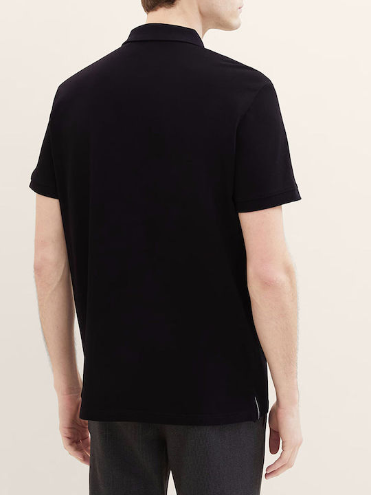 Basic Polo Μπλούζα Κοντομάνικη Μαύρη