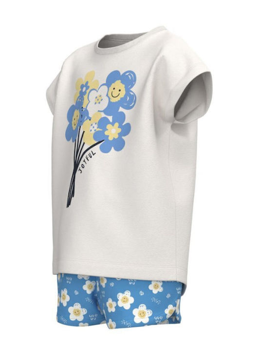 Kids' Set with Shorts Summer 2pcs White Alyssum/Smiley