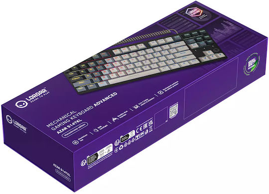 Lorgar AZAR 514 Gaming Μηχανικό Πληκτρολόγιο Tenkeyless με Custom διακόπτες και RGB φωτισμό (Αγγλικό UK)