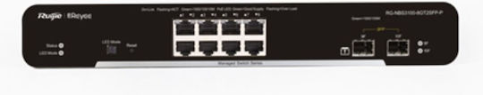 Ruijie Managed L2 PoE+ Switch with 8 Ethernet Ports and 2 SFP Ports