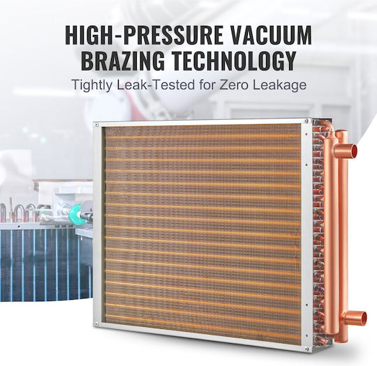 Vevor 18"x20" 3-Row Water-to-Air Heat Exchanger Cpgshrq18200vcz68v0