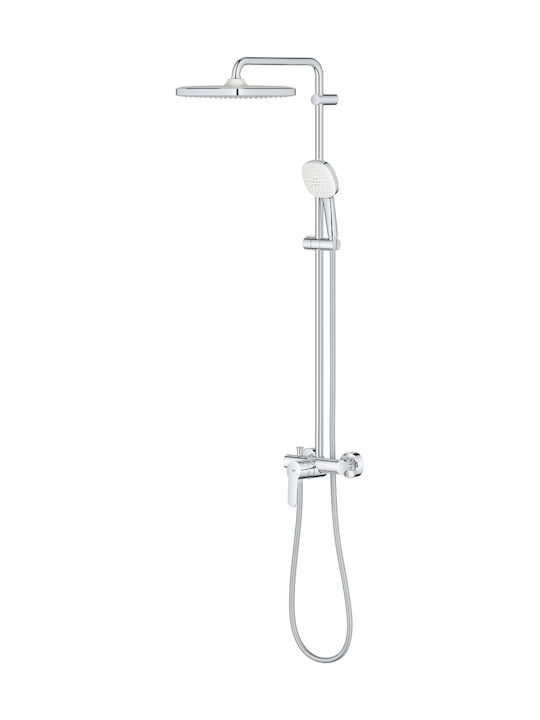 Grohe Tempesta Cube 250 Στήλη Ντουζ με Μπαταρία Ασημί