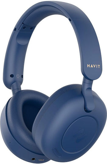 Havit H655BT Ασύρματα / Ενσύρματα On Ear Ακουστικά με 76 ώρες Λειτουργίας Μπλε