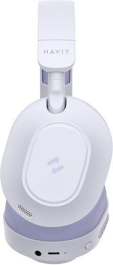 Havit H668BT Ασύρματα / Ενσύρματα Over Ear Ακουστικά και Quick Charge Μωβ
