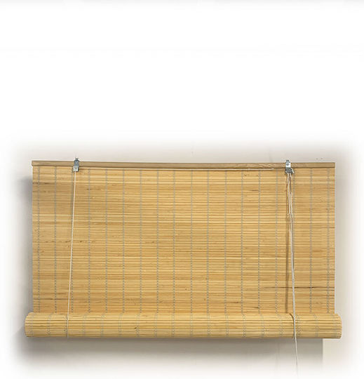 Woodware Στόρι Σκίασης Μπαμπού σε Μπεζ Χρώμα Π100xΥ220εκ.
