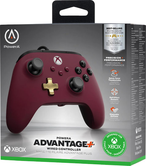 PowerA Advantage Plus Жичен Геймпад За Xbox Series Рубин