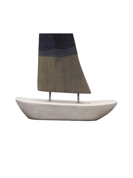 Inart Декоративен Металик Кораб 30.5x5x48.5см