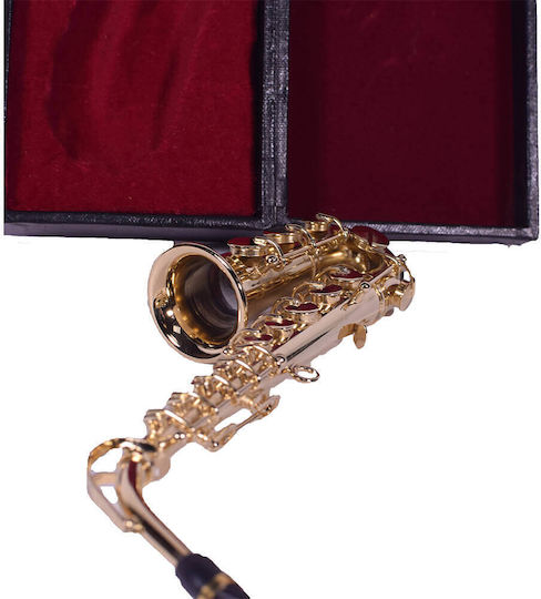 Instrument Muzical Decorativ Metalic Saxofon 15cm 1buc