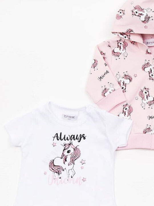 Kids' Set with Leggings Winter 3pcs Pink