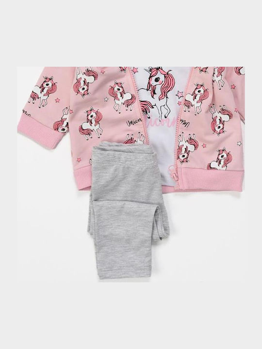 Kids' Set with Leggings Winter 3pcs Pink