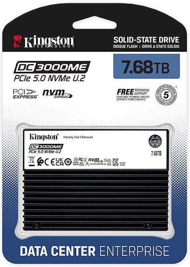 Kingston DC3000ME SSD 7,6TB 2,5 Zoll mit PCI Express 5.0 Schnittstelle SEDC3000ME/7T6