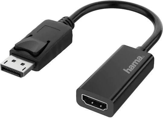 HAMA Конвертор mini DisplayPort мъжки към HDMI женски Черен 1бр 00200332