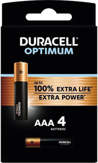 Duracell Optimum Αλκαλικές Μπαταρίες AAA 1.5V 4τμχ