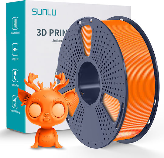 Sunlu PLA+ 2.0 3D Printer Filament 1.75mm Orange 1pc Spool