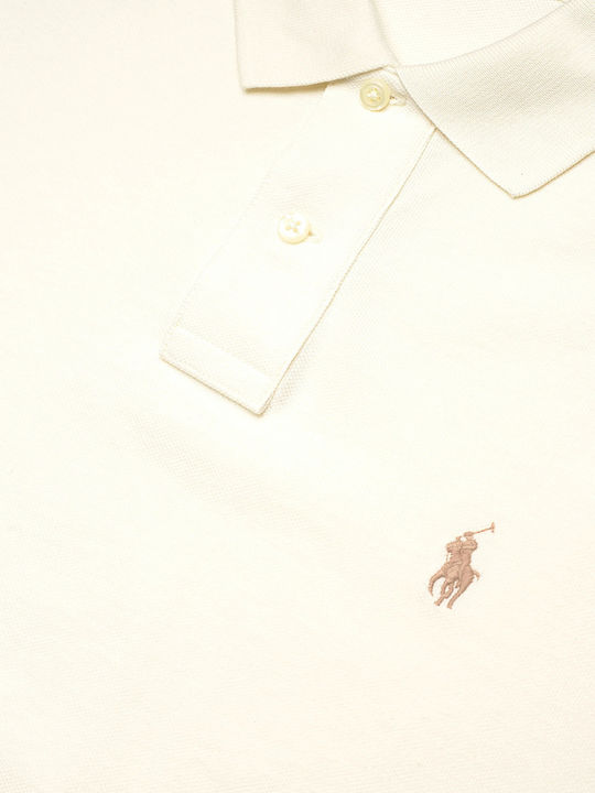 Polo Herrenbluse Kurzarm Parchment Cream