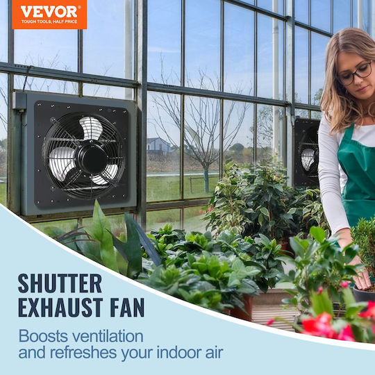 Exhaust Fan Commercial Spaces Greenhouses Warehouses Metal 30 W 1700 M³/h Diameter 356 Mm 60 Db Smart Timer