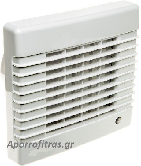 Vents Επιτοίχιος Εξαεριστήρας Μπάνιου 150mm Λευκός