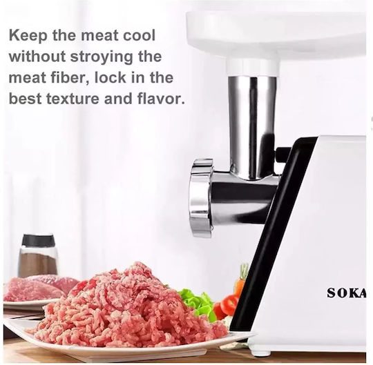 Sokany SK-312 Μηχανή Άλεσης Κιμά 2500W Λευκή
