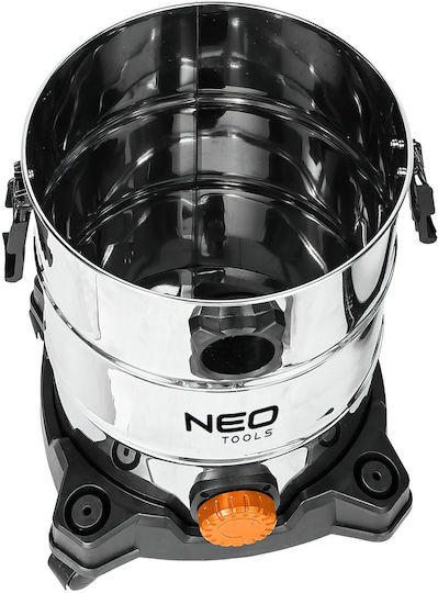 Neo Tools Staubsauger Flüssigkeiten / Feststoffe 1400W mit Kunststoff Behälter 30Es
