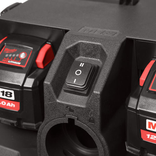 Milwaukee M18 Fuel F2VC23L-0 Акумулаторна Прахосмукачка За Течности / Твърди Без Зарядно и Батерия с Пластмаса Контейнер 23лт
