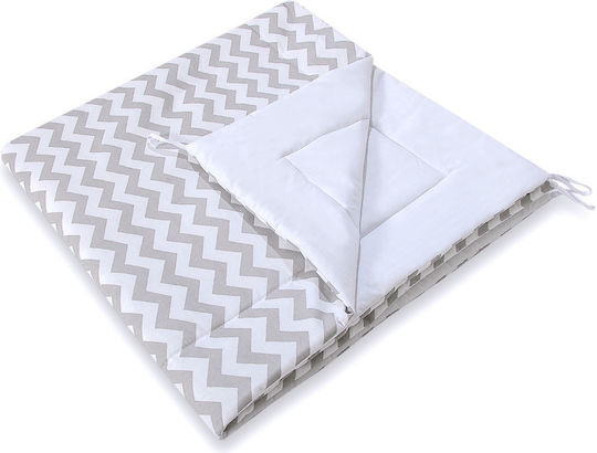 Tipi Tent Kids + Mat + Cushions + Feather Hangings Gray Chevron